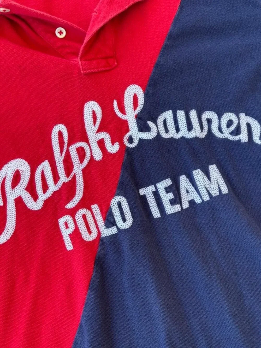 Polo Ralph Lauren Polo Team Shirt Collared Red/White/Blue Classic Fit Large